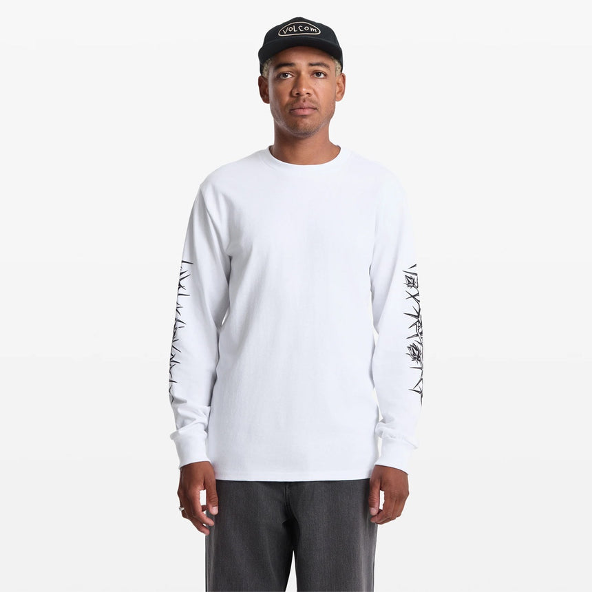 VOLCOM Die By The Stone Long Sleeve Tee - White