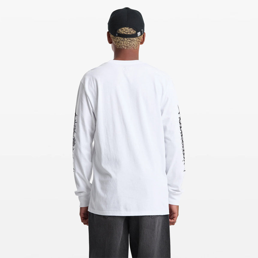 VOLCOM Die By The Stone Long Sleeve Tee - White