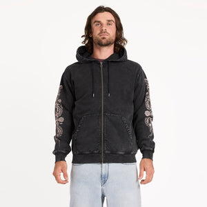 VOLCOM Die By The Stone Zip Hood - Light Acid Black
