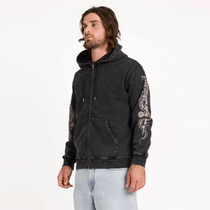VOLCOM Die By The Stone Zip Hood - Light Acid Black