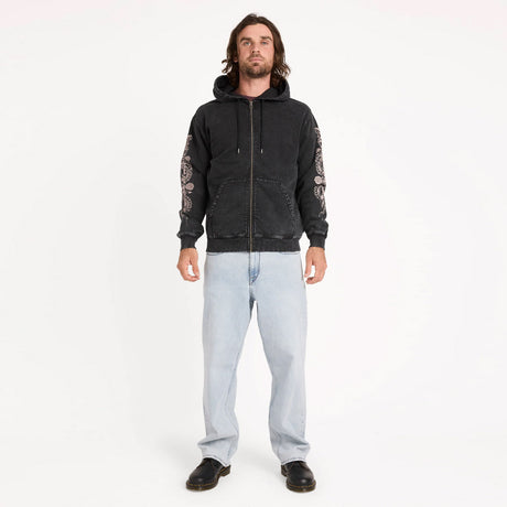 VOLCOM Die By The Stone Zip Hood - Light Acid Black