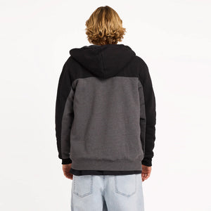 VOLCOM Division Lined Zip Hood - Charcoal Heather