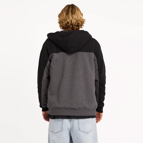 VOLCOM Division Lined Zip Hood - Charcoal Heather