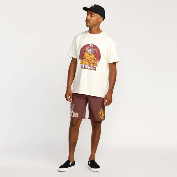 VOLCOM Featured Artist Callum Rooney Mod 20" Boardshorts - Pepper Red