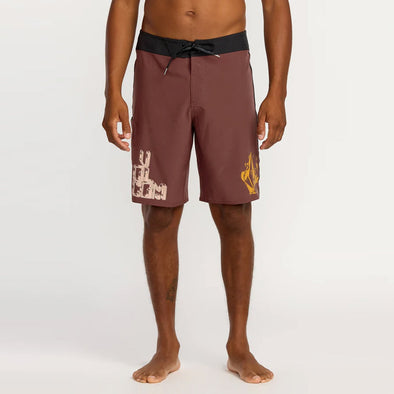VOLCOM Featured Artist Callum Rooney Mod 20" Boardshorts - Pepper Red