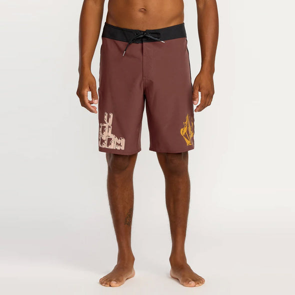 VOLCOM Featured Artist Callum Rooney Mod 20" Boardshorts - Pepper Red