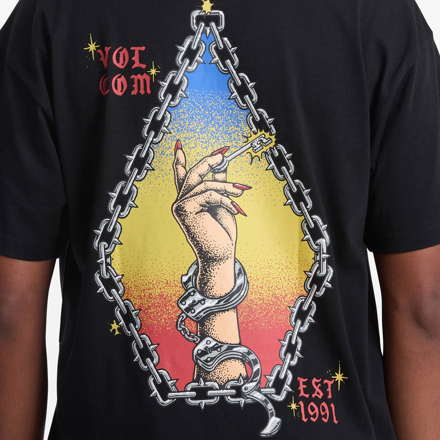 VOLCOM Featured Artist Daniel Shepard Unlocked Tee - Black