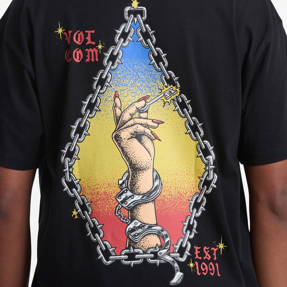 VOLCOM Featured Artist Daniel Shepard Unlocked Tee - Black