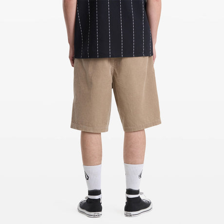 VOLCOM Freazy Loose Elastic Waist Short 22" - Light Khaki