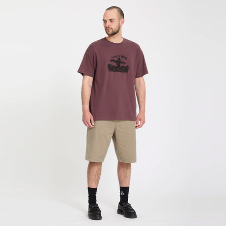 VOLCOM Freazy Loose Elastic Waist Short 22" - Light Khaki