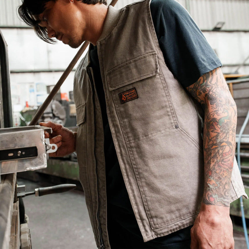 VOLCOM Freshdust Workwear Vest - Brindle