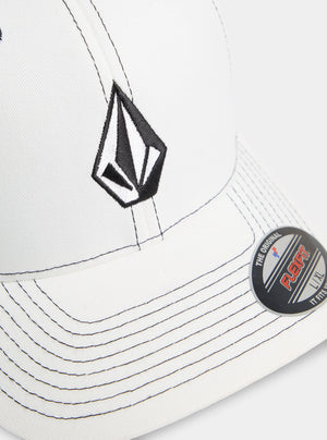 VOLCOM Full Stone Flexfit Hat - White