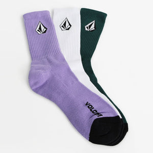 VOLCOM Full Stone Sock 3 Pack - Multi