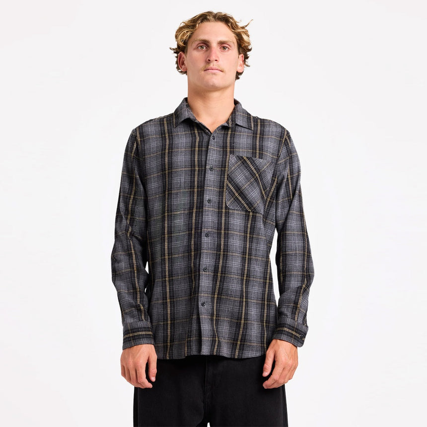 VOLCOM Heavy Twills Flannel Shirt - Gloss Black