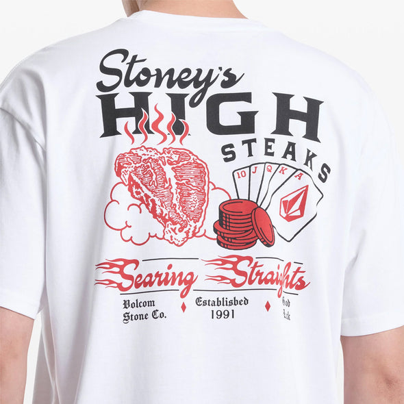 VOLCOM High Steaks Tee - White
