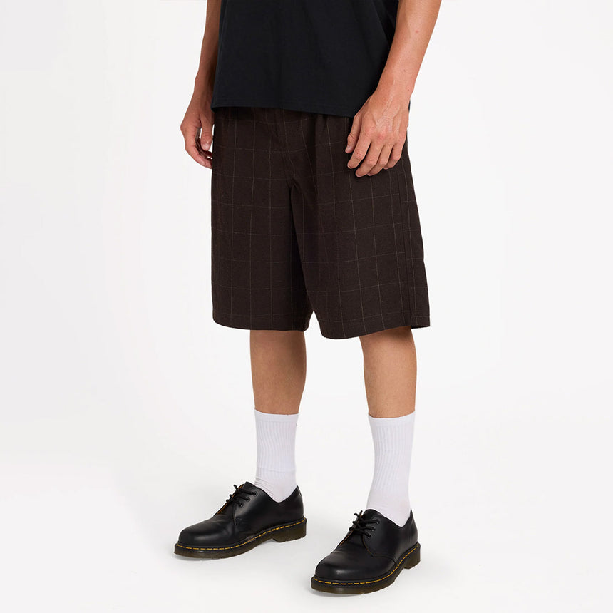 VOLCOM Holter Pleat Short - Brown Stone