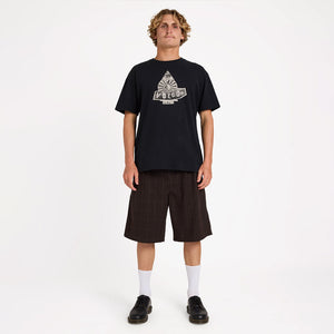 VOLCOM Holter Pleat Short - Brown Stone