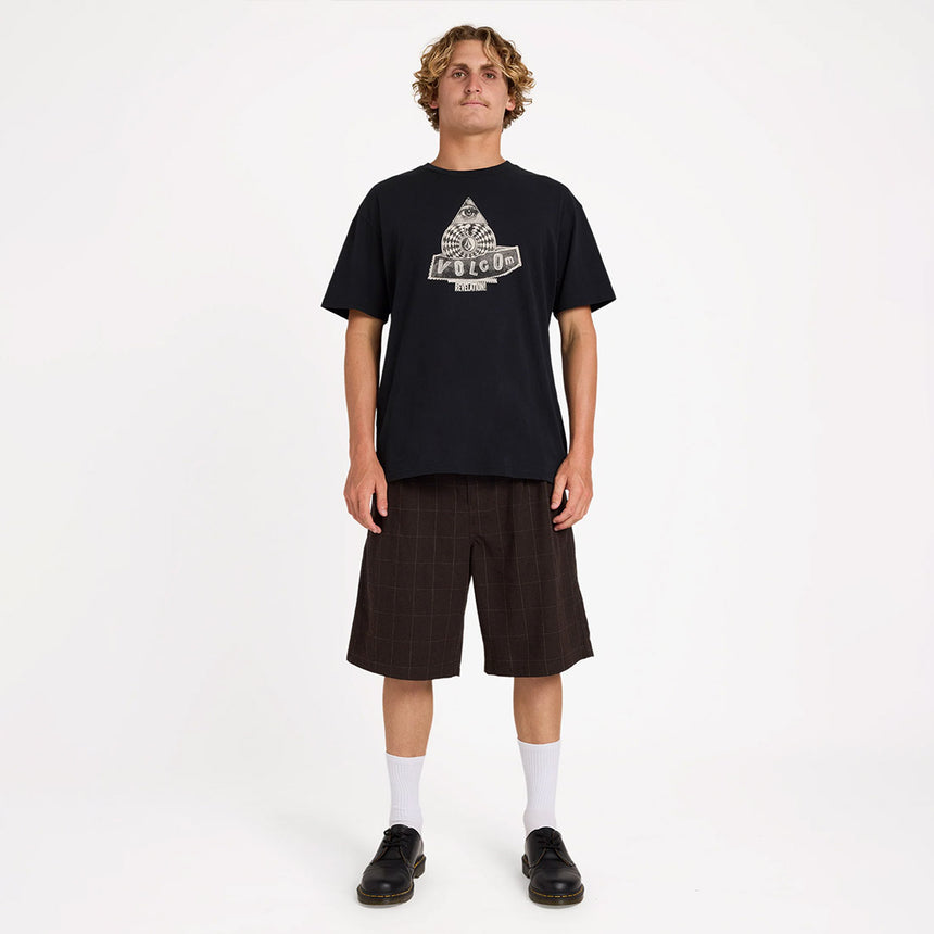 VOLCOM Holter Pleat Short - Brown Stone