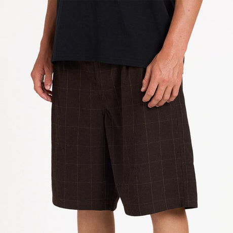 VOLCOM Holter Pleat Short - Brown Stone