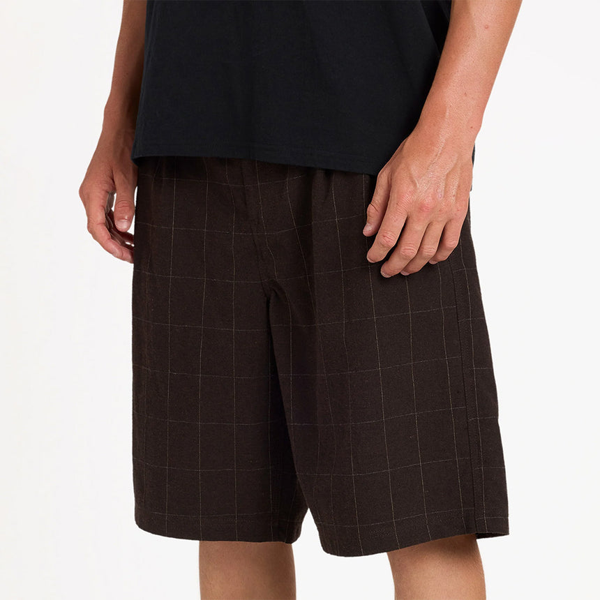 VOLCOM Holter Pleat Short - Brown Stone