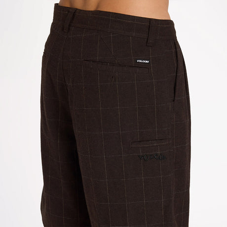 VOLCOM Holter Pleat Short - Brown Stone