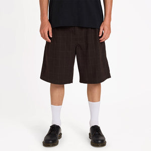 VOLCOM Holter Pleat Short - Brown Stone