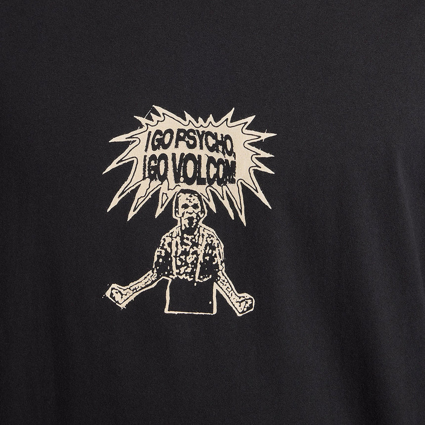 VOLCOM I Go Psycho Loose Tee - Black
