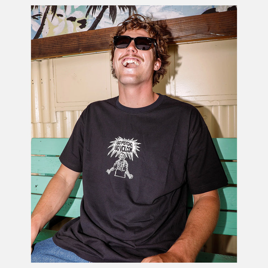 VOLCOM I Go Psycho Loose Tee - Black