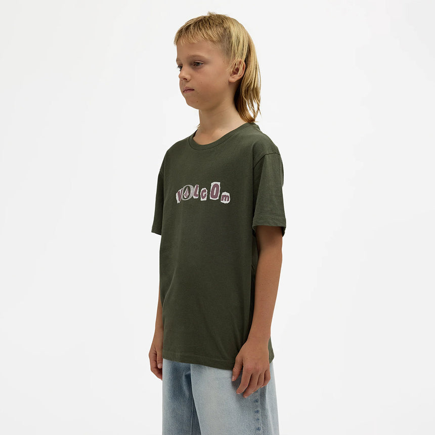 VOLCOM Kids Angst Youth Tee - Squadron Green