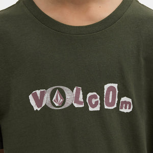VOLCOM Kids Angst Youth Tee - Squadron Green