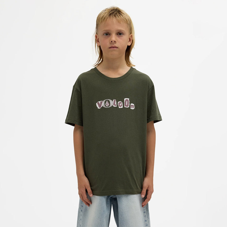 VOLCOM Kids Angst Youth Tee - Squadron Green