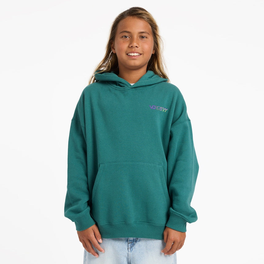 VOLCOM Kids Featured Artist Ben Sanaire Pullover - Rifle Green