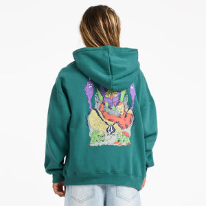 VOLCOM Kids Featured Artist Ben Sanaire Pullover - Rifle Green