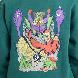 VOLCOM Kids Featured Artist Ben Sanaire Pullover - Rifle Green