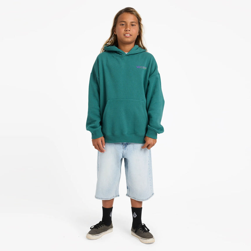 VOLCOM Kids Featured Artist Ben Sanaire Pullover - Rifle Green