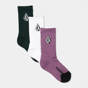 VOLCOM Kids Full Stone Youth 3 Pack Sock - Multi