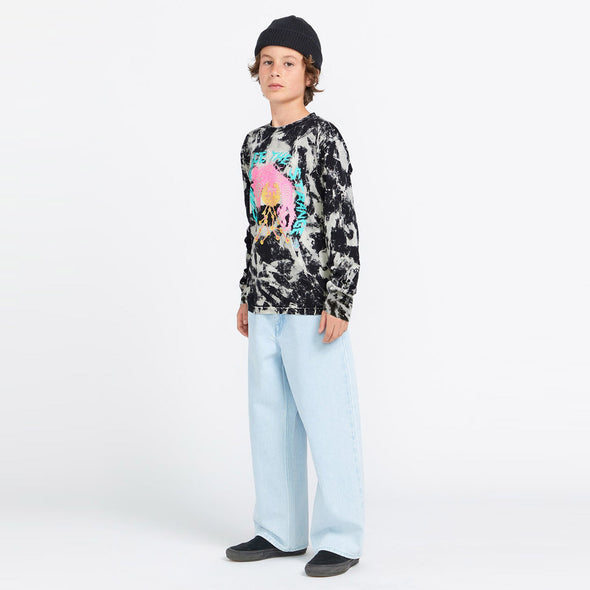 VOLCOM Kids Tetsunori Long Sleeve Tee - Black/White