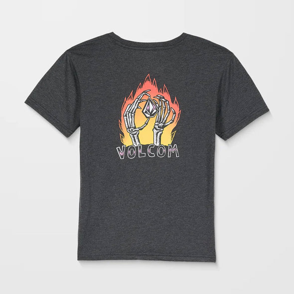 VOLCOM Kids Volfire Tee - Heather Black