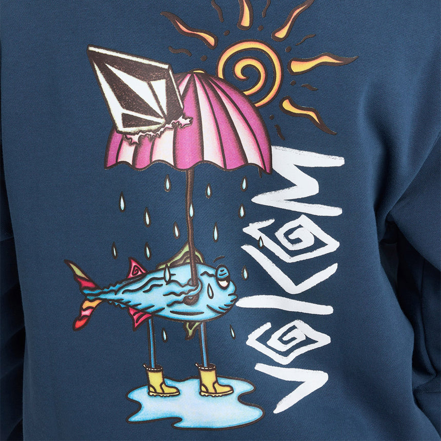 VOLCOM Kids Watanite Pullover - Dust Bowl Indigo
