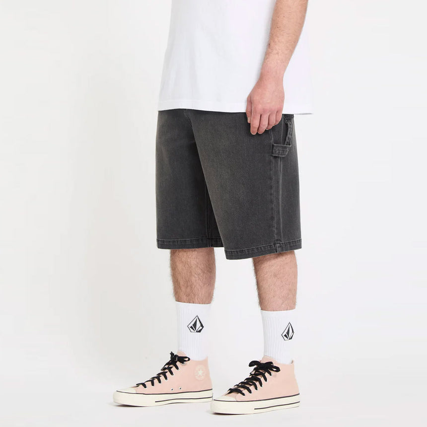 VOLCOM Kraftsman II Denim Short - Black/Grey