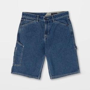 VOLCOM Labored Denim Utility Short - Indigo Ridge Wash