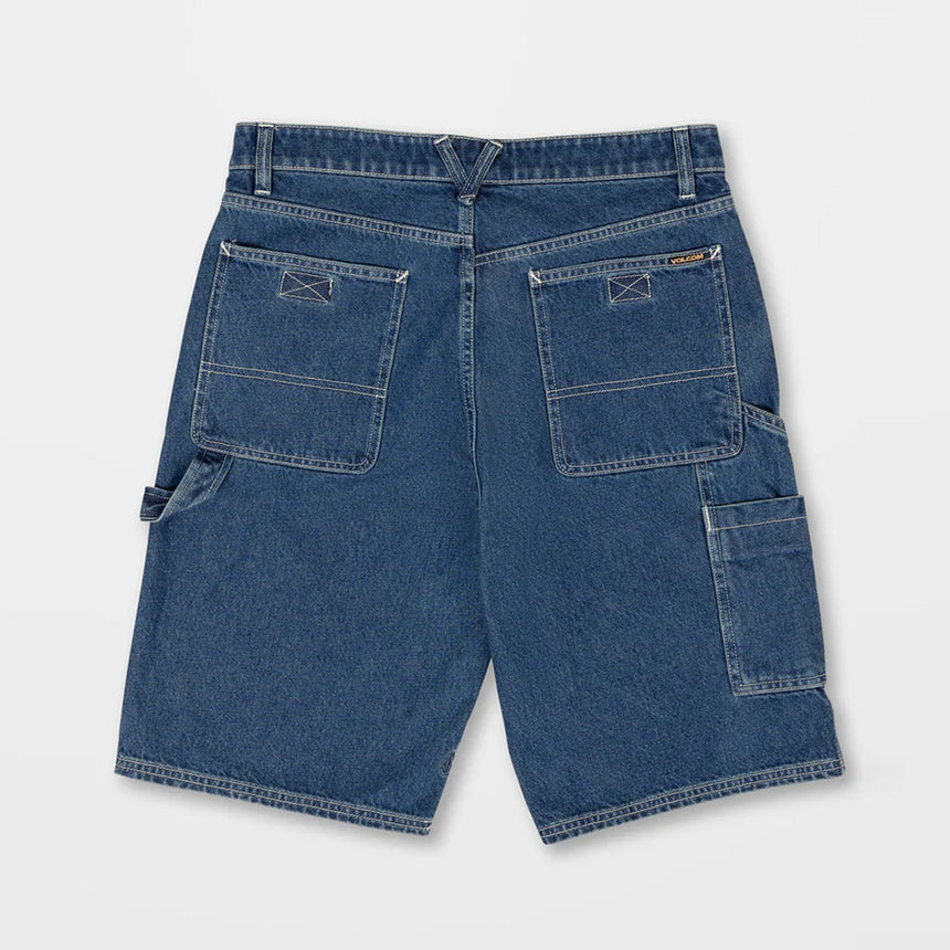 VOLCOM Labored Denim Utility Short - Indigo Ridge Wash