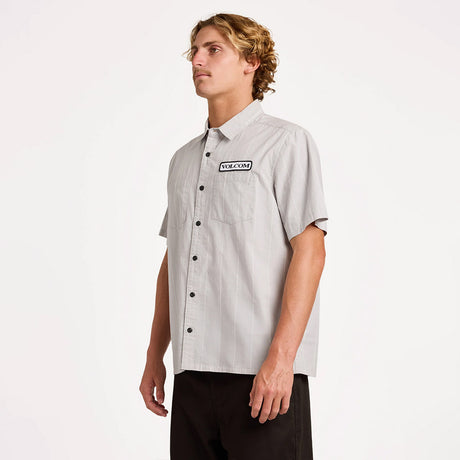VOLCOM Magna Short Sleeve Shirt - Tower Grey