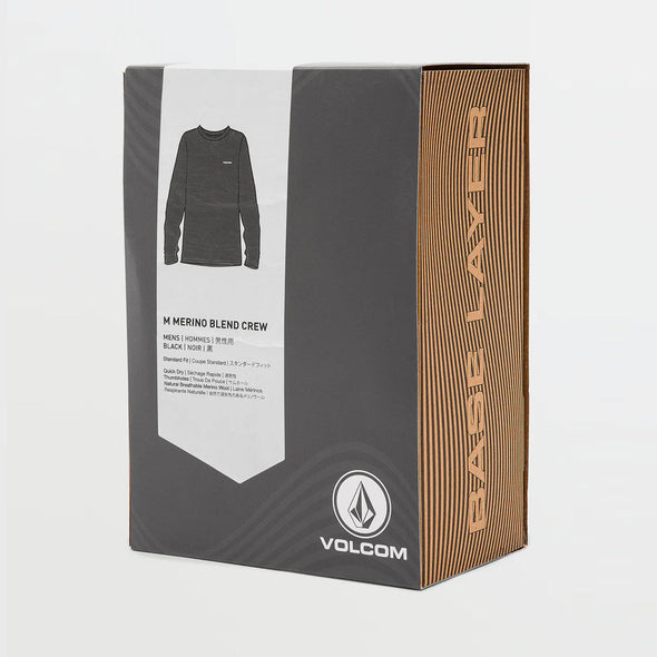 VOLCOM Merino Blend Base Layer Crew - Black