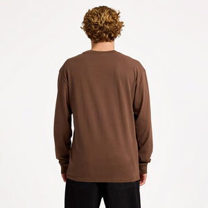 VOLCOM Mirrors Long Sleeve Tee - Brown Stone