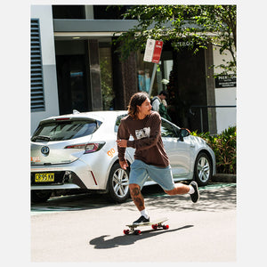 VOLCOM Mirrors Long Sleeve Tee - Brown Stone