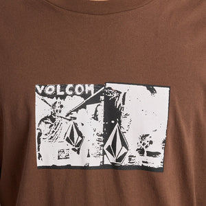 VOLCOM Mirrors Long Sleeve Tee - Brown Stone
