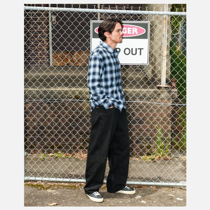 VOLCOM Psycho Flannel - Light Navy