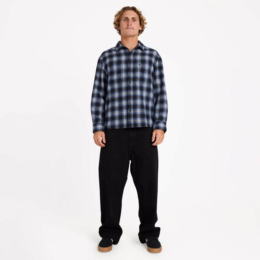 VOLCOM Psycho Flannel - Light Navy