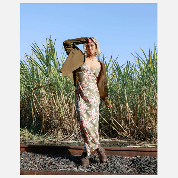 VOLCOM Pyschsonic Slippy Dress - Light Army